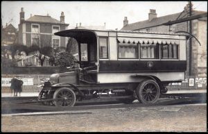 1905 Stroud's first motor bus arrives by rail