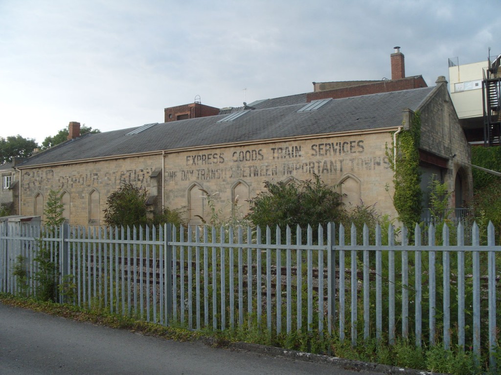 Goods Shed from opposite side of the railway line