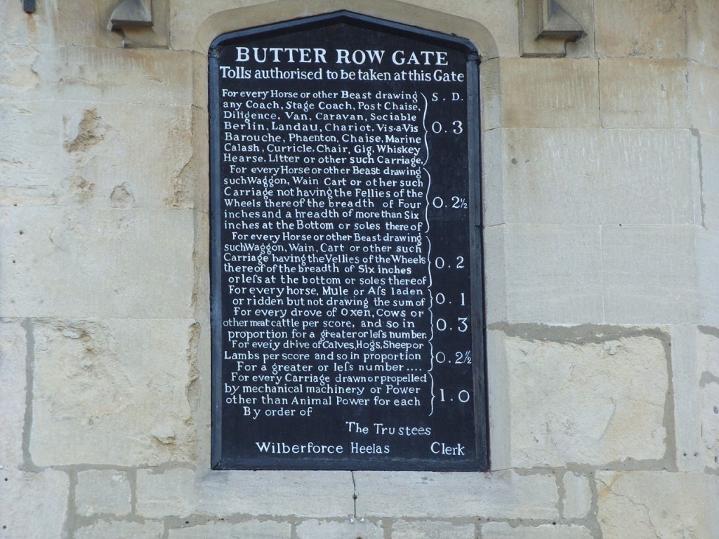 Butterrow tollgate - photo P Stevens Jan 2012