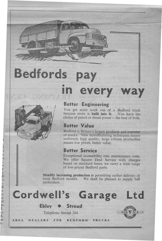 1954 advert cordwells