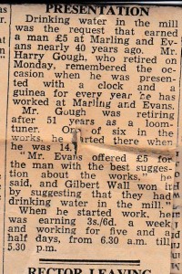 1956 (approx) Harry Gough leaves Marling and Evans