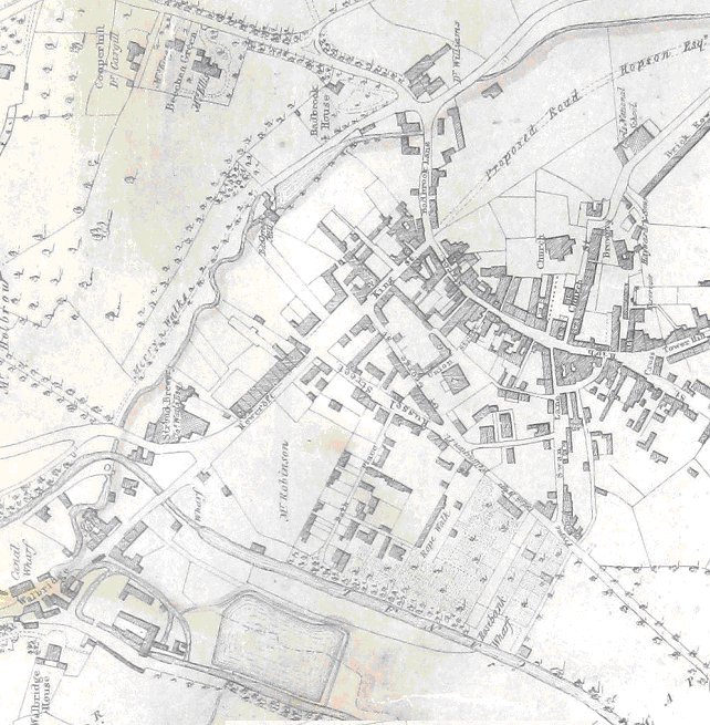 1835 Stroud town centre John WOOD